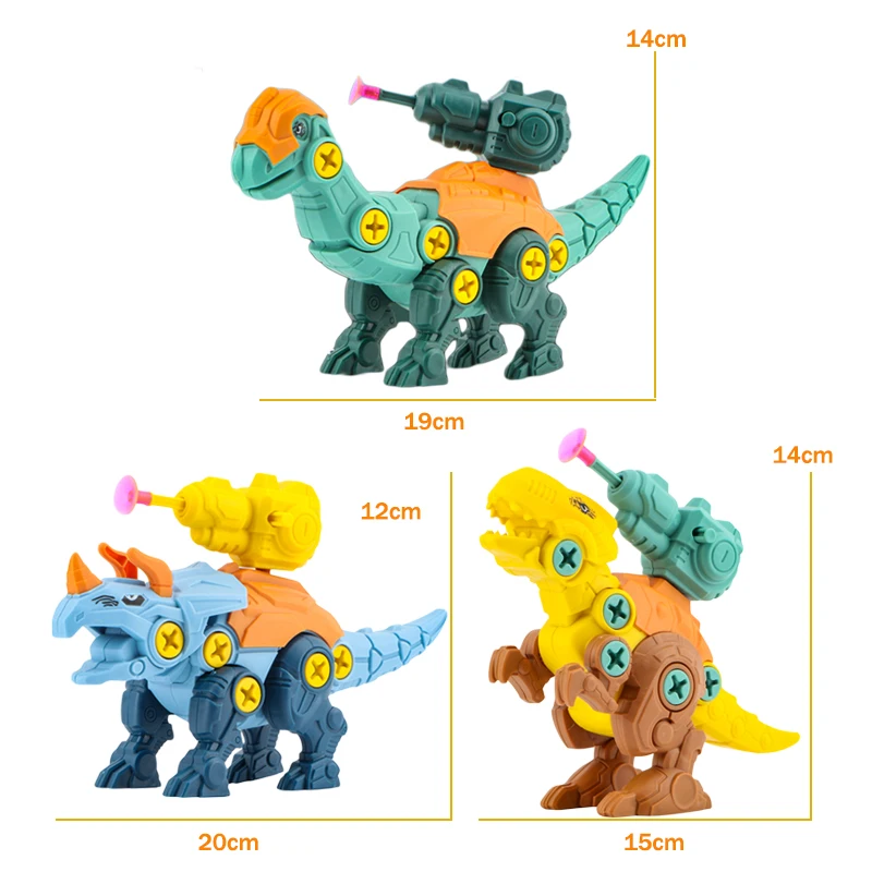 3D Nut DIY Disassembly Combination Assembly Dinosaur Construction Set Toys For Children Screw Model Kits Educational | Игрушки и хобби
