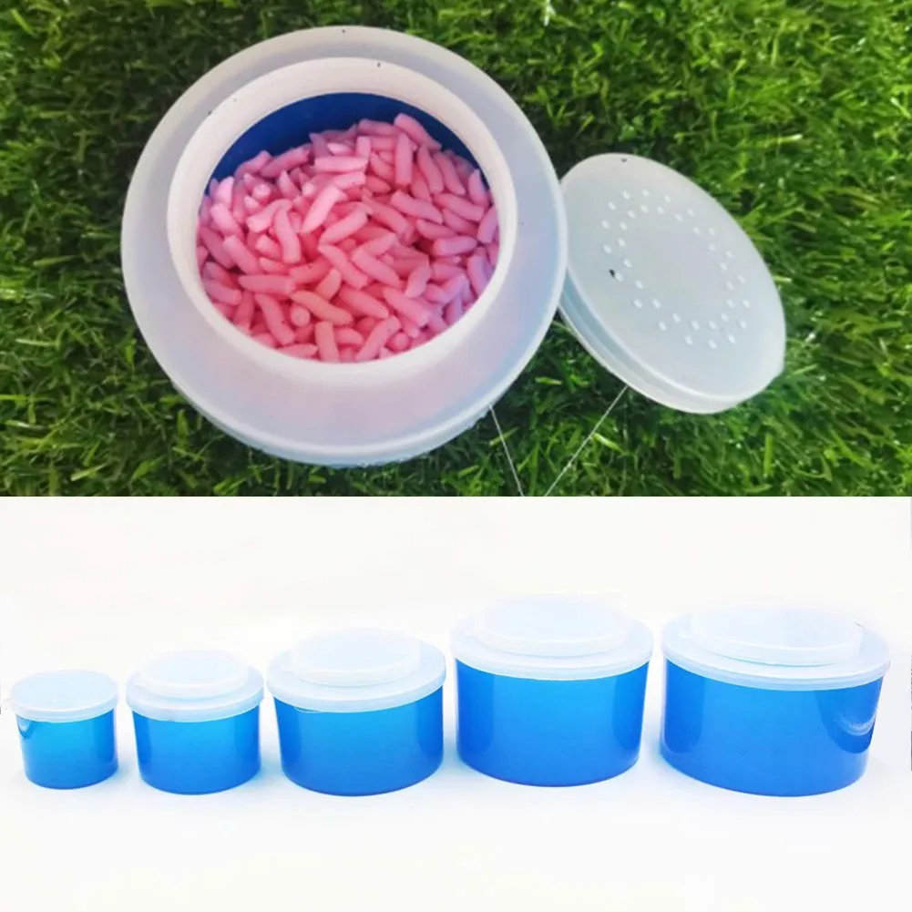 

Breathable Fishing Maggot Bait Boxes+Lids Earthworm Bloodworm Bait Container Box Iscas Pesca Fish Tackle Tools Accessories