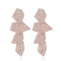 new fashion rock texture earrings personality metal pendant earrings female jewelry