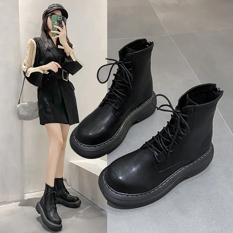 

Женские зимние ботинки, женская обувь, роскошные дизайнерские ботинки, женские ботильоны на молнии с круглым носком, модная обувь на средне...