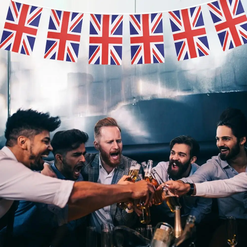 Флаги подвески с флажками Union Jack 9 м британский баннер тканевый флаг украшение для