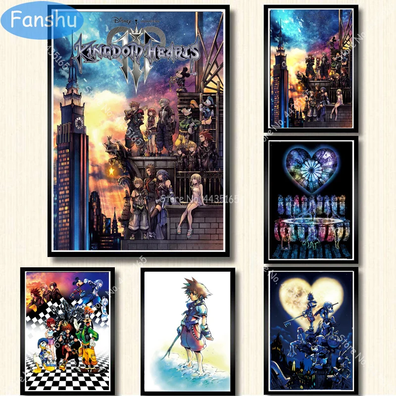 Постер Kingdom Hearts III Подарочная видеокартина на холсте постеры и принты Настенная