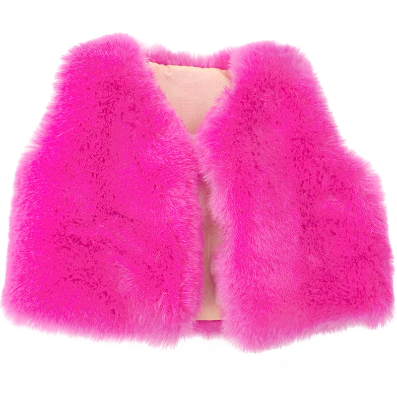 18 дюймов американская Кукла Одежда для девочек пурпурного цвета плюшевый жилет