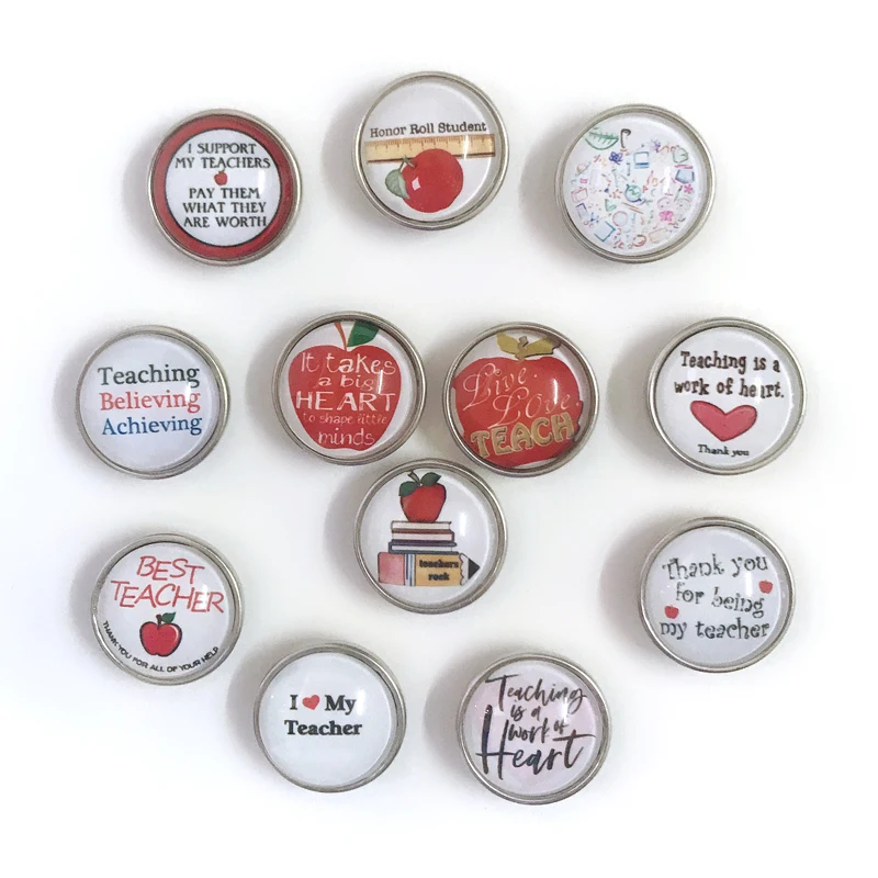 Новое поступление сменные кнопки сделай сам для учителей 24 шт. Я люблю подходят 18