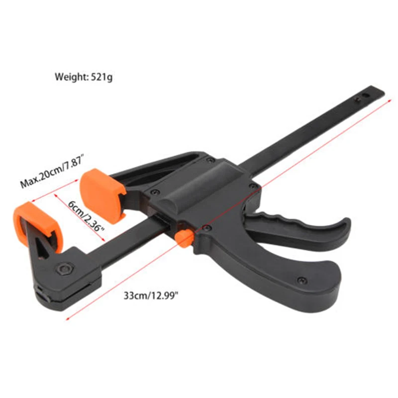

Wood Working Woodworking Bar F Clamp Grip Ratchet Release Squeeze DIY .