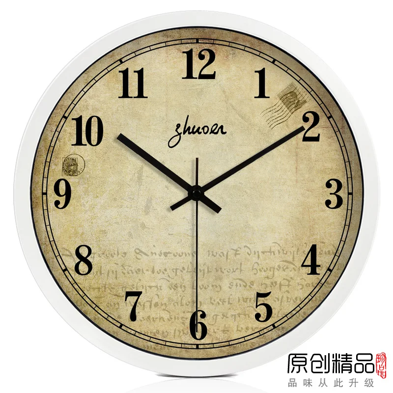 

Nordic Creative Wall Clock Vintage Digital Metal Silent Living Room Quartz Wall Clock Reloj De Pared Home Decor Clocks DB60WC