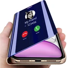 Чехол с зеркальным видом для iphone 11 pro max, роскошное умное зеркало, кожаный чехол-книжка, чехол для i phone 11, iphone 11, Funda, оболочка