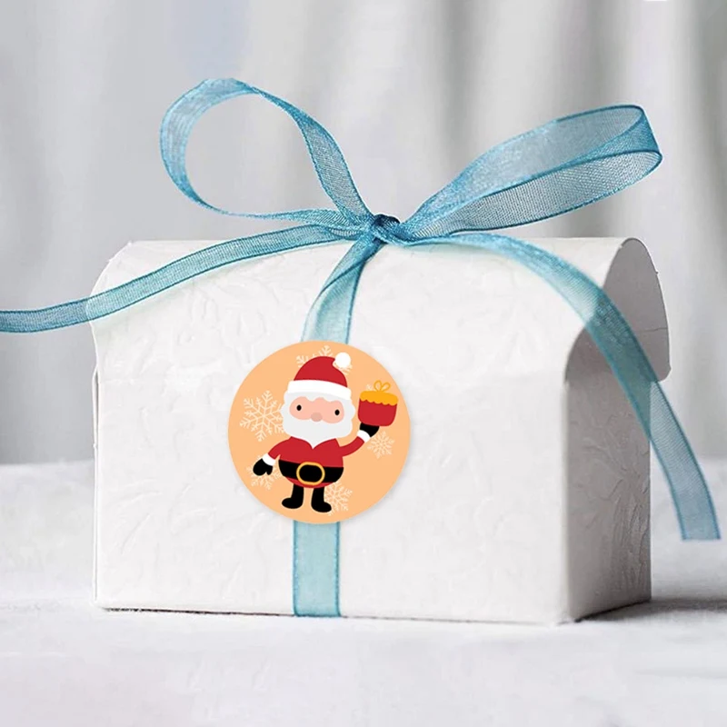

200pcs/roll Santa Claus Kraft Stickers Merry Christmas Xmas Tree Tape Package Label Scrapbooking Paper Party Supplies