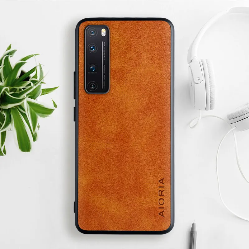 Чехол из коровьей кожи для Huawei Nova 7 pro SE 7i 6 5 Pro 5T 4E 3E Mate 30 20 lite чехол с ТПУ + ПК