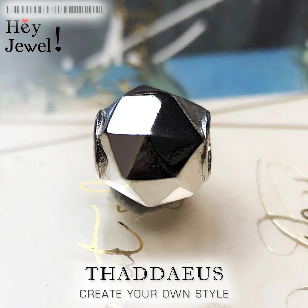 Треугольник бусины серебряные подходит браслеты на запястье в виде ожерелье из