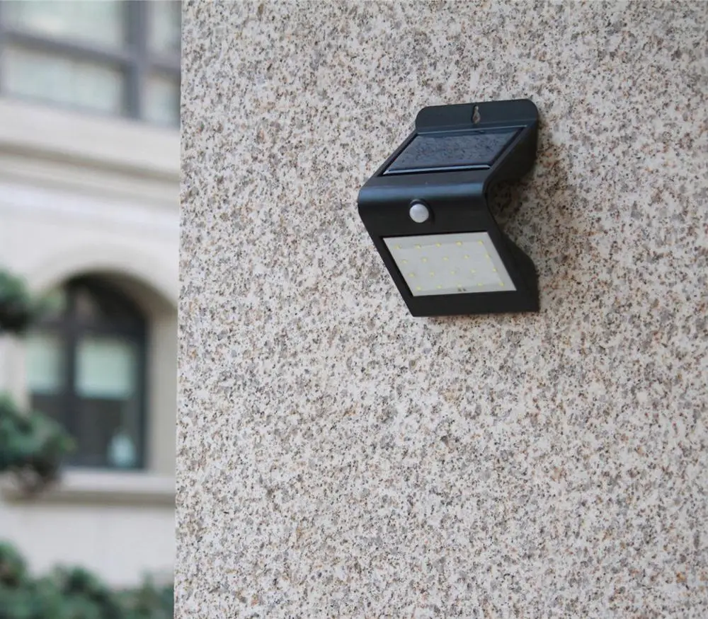 

AiLESEN 20 LED Solar Outdoor Light Lamp PIR Motion Sensor Wall Light IP65 Waterproof Solar Powered Sunlight