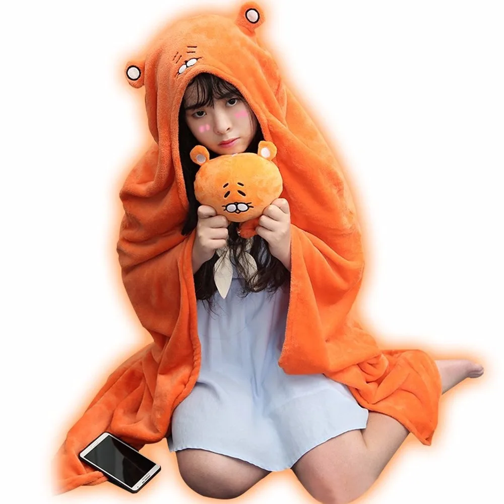Anime Sankaku Head Himouto! Umaru-chan Cloak Hoodies Flannel Doma Cape Cosplay Costume Bathrobe Coat | Costumes