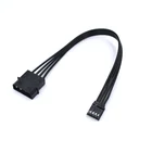 10 шт.лот Molex IDE 4 Pin до 4 Pin FDD флоппи привод FDD внутренний силовой адаптер кабель черный