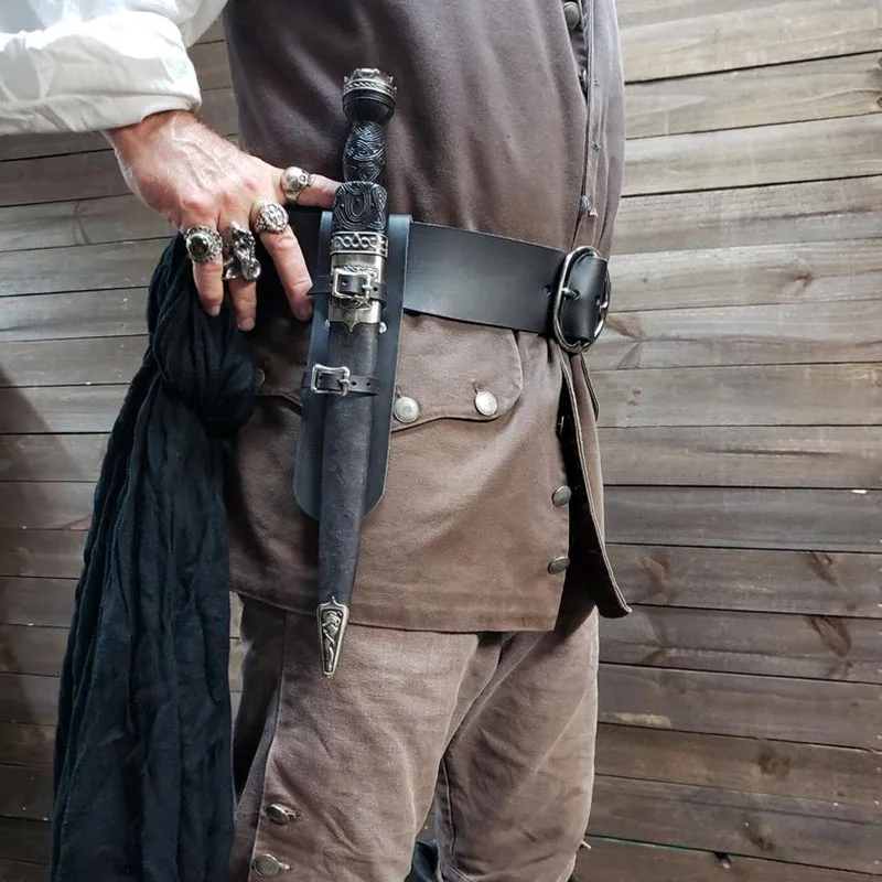 Кельтский пиратский Ларп базовая кожа кинжал Дирк лягушка Seax держатель для ремня