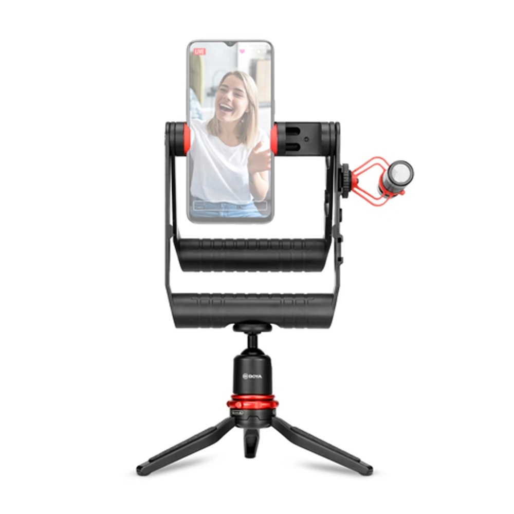 BOYA телефон с микрофоном штатив шариковой головкой 4 в 1 набор для iPhone Android