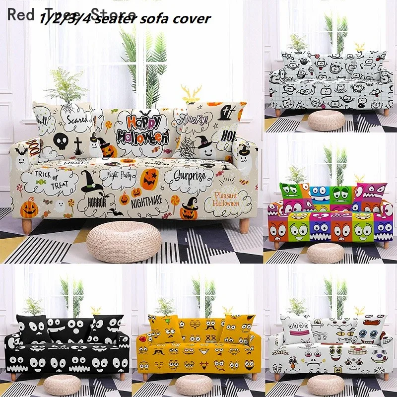 

Elastic Sofa Cover Cartoons Graffiti Printed Stretchable Non-slip Couch Cover Sofa Slipcover Chair Protector 1/2/3/4 Seater Set