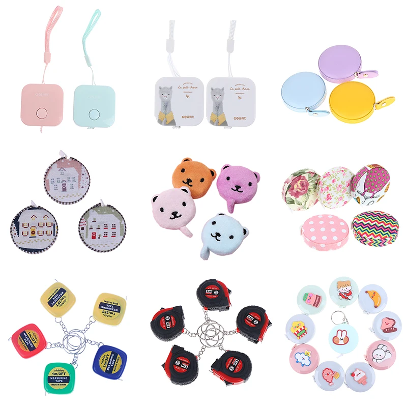 

1/1.5/2M Tape Measure Retractable Ruler Sewing Tailor Sewing Weight Loss Medical Children Height Ruler Centimeter Inch RollTape