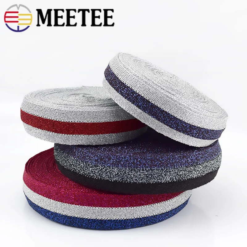 9 ярдов золотые серебряные полосатые трикотажные ленты спортивные брюки боковые