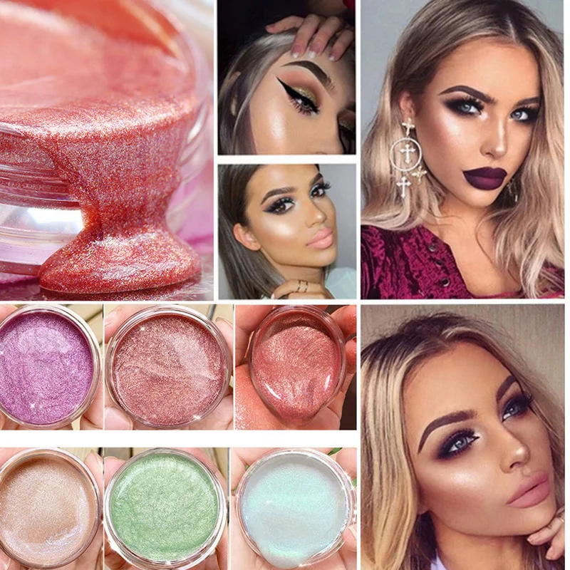Причудливый блеск жидкие тени для век поддон гелевое желе хайлайтер лица