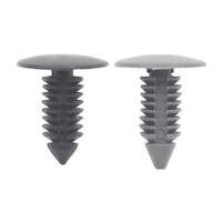 50pcs gray black plastic push rivets fasteners new for car auto bumper fender