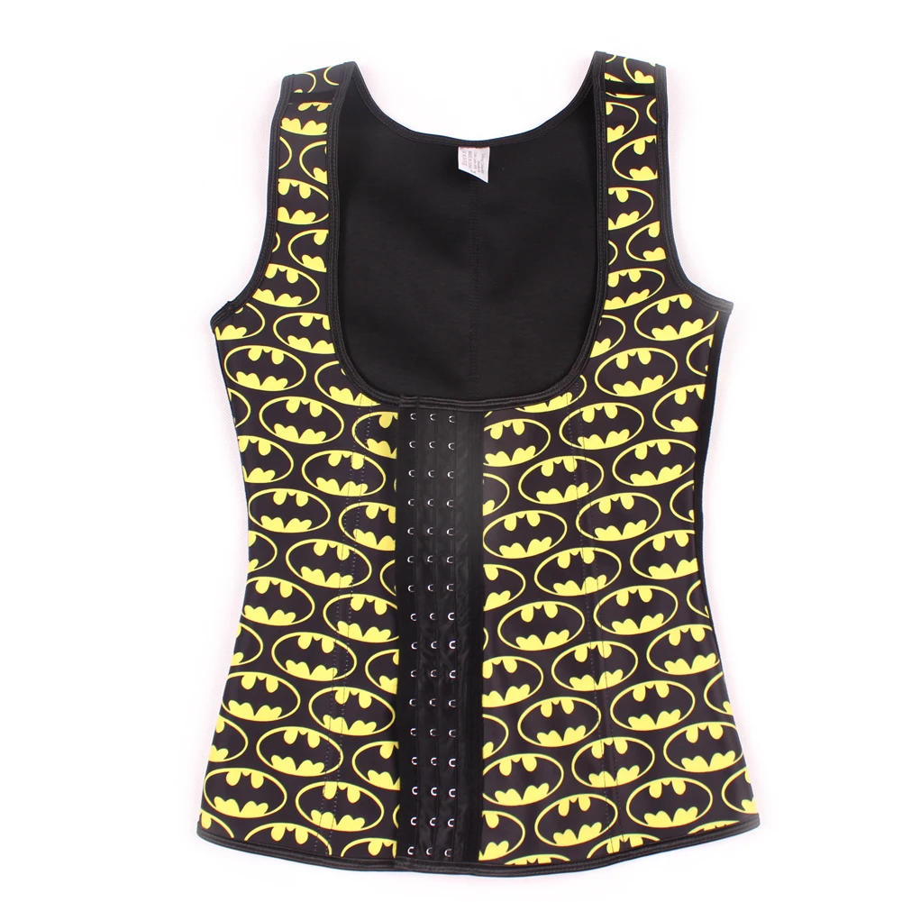 Латексный Бэтмен принт крючок женский для похудения тела Формирователи сауна