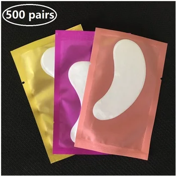 500 pairs Eyelash Extension Supplies Paper Patches Grafted Eye Stickers Under Eye Pads Eye Tips Sticker Lash eyepatch