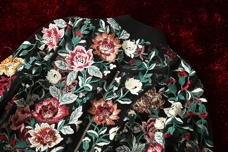 MoaaYina Высококачественная модная дизайнерская куртка, осенняя Женская сетчатая вышитая аппликация, вышитая бисером черная винтажная куртка, куртка