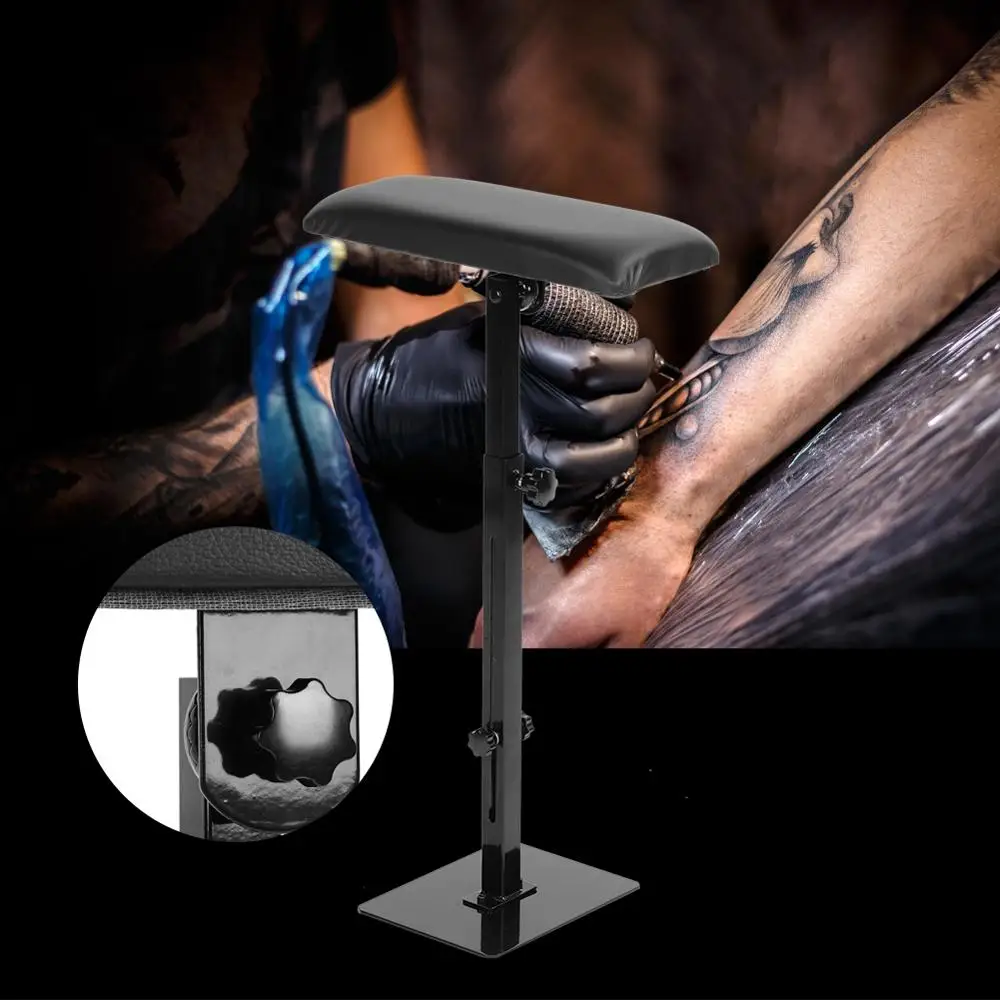 

Adjustable Height Tattoo Armrest Stainless Steel PU Leather Body Art Tattoos Beauty Salon Accessories Armrest Stabilizer Bracket