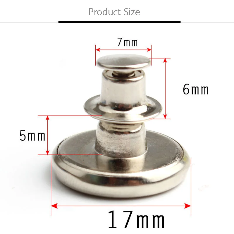 10 шт./компл. джинсовые пуговицы регулируемые съемные металлические без гвоздей