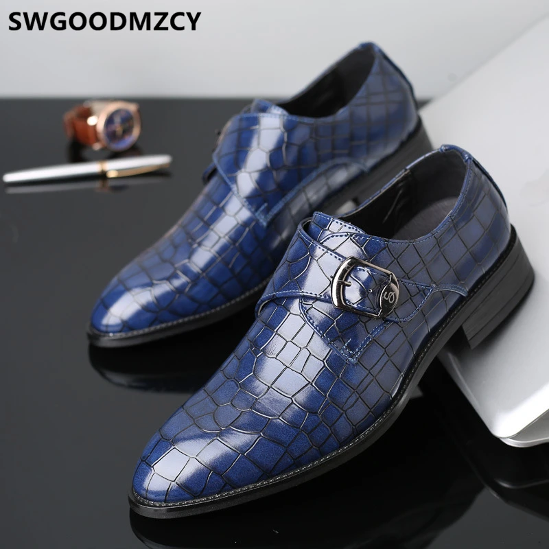 

Monk Strap Shoes Men Elegant Leather Shoes Men Formal Wedding Dress Coiffeur Luxury Brand Office Shoes Men Classic Plus Size 48