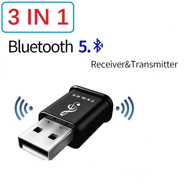 Аудиоресивер BaySerry 3 в 1 с Bluetooth 5 0 передатчик AUX RCA разъем мм Hifi стерео USB