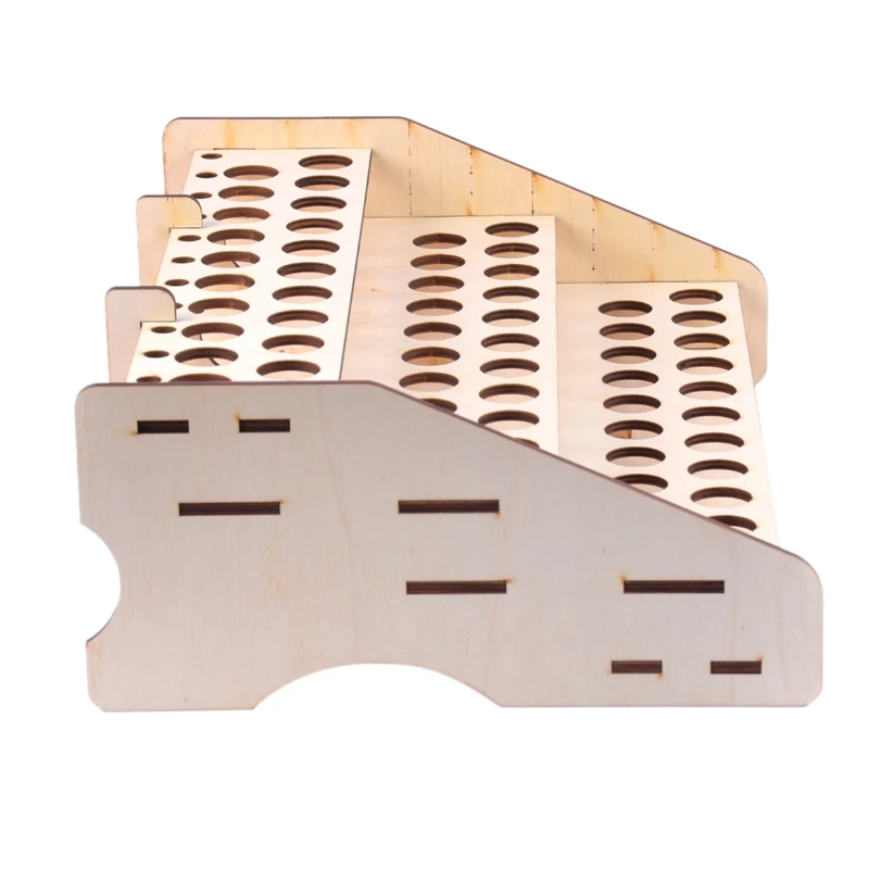 63 отверстия деревянные пигментные бутылки органайзер для хранения цветных