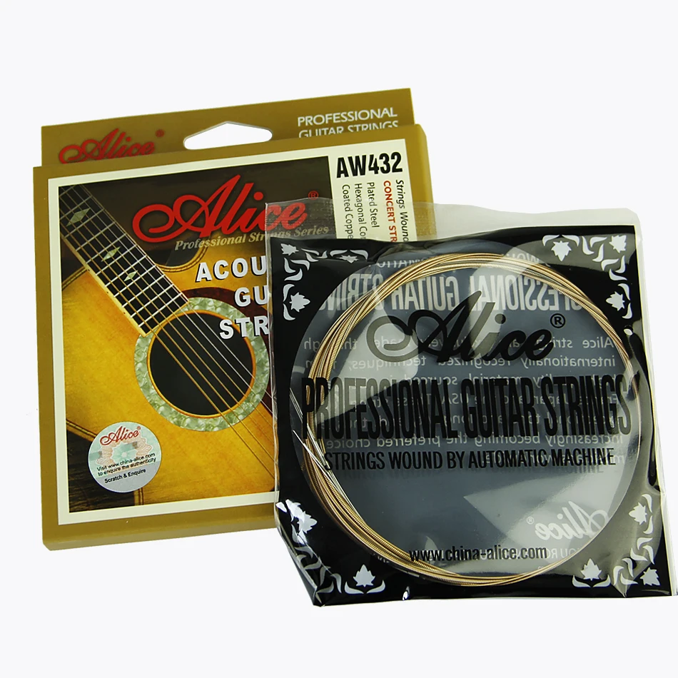 

Alice AW432 6pcs/set Acoustic Guitar Strings 012-053 Copper Alloy Wound Musical Instrument Accessories