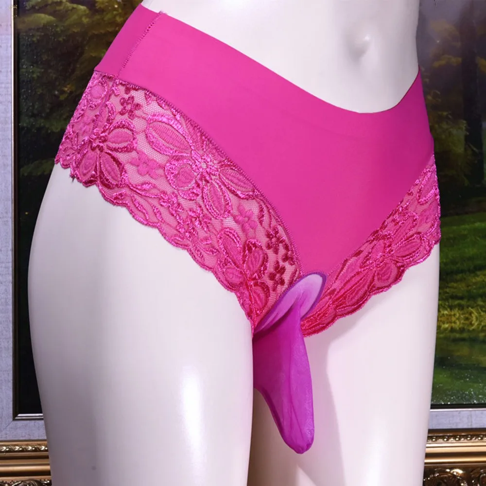 

Long Peni Sheath Underwear Men's Sissy Pouch Panties Mens Lace Thong G-String Bikini Briefs JJ Sleeve Erotic Lingerie