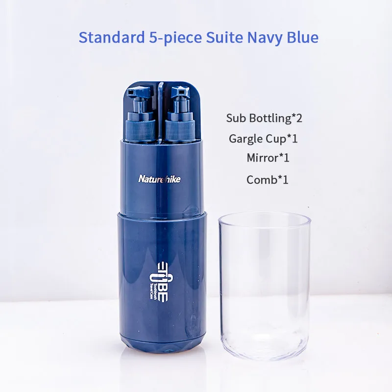 Blue(Standard-5) Naturehike 45 мл суб розлива портативная чашка для полоскания многофункциональная 8 шт костюм предотвращение утечки Сухой Влажной сепарации чашка для путешествий костюм - Цвет: Blue(Standard-5)