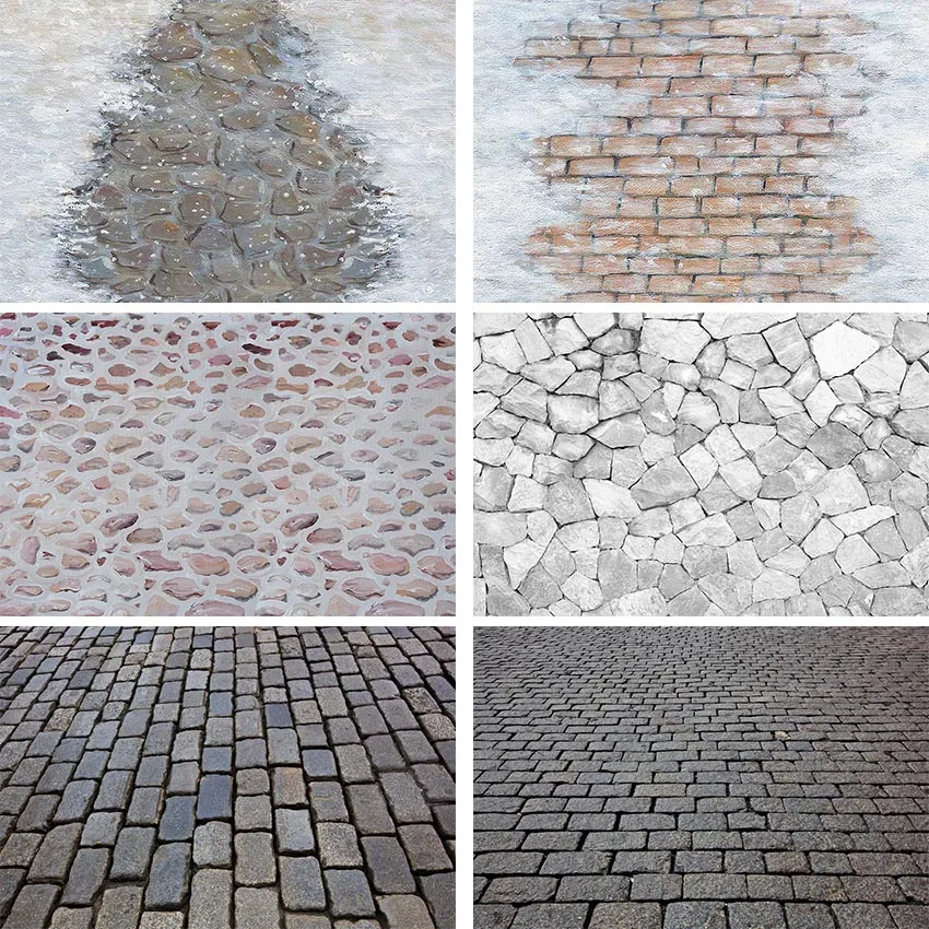 

Avezano Stone Floor Background For Photography Props Winter Christmas Snow Brick Children Portrait Decor Backdrop Photo Studio