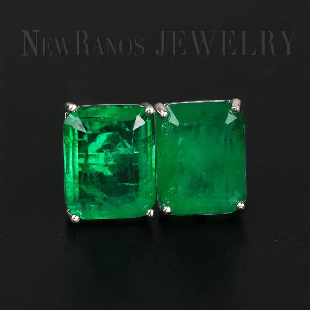 Серьги-гвоздики Newranos из сплава с камнем Геометрические Квадратные серьги