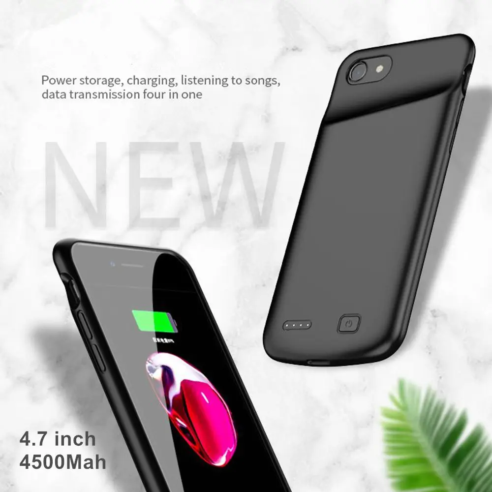 Чехол с аккумулятором для iphone 6 6S 7 8 Plus умный чехол зарядным устройством на