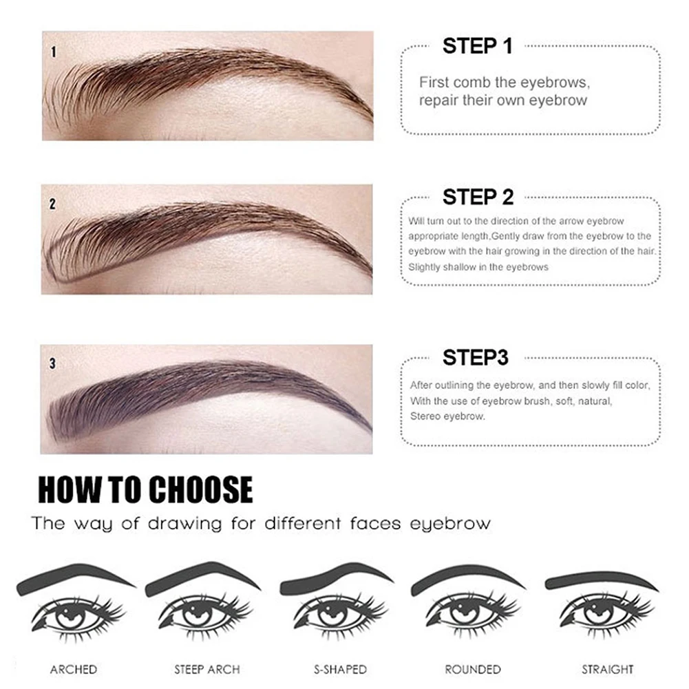 

Automatic Eyebrow 4-in-1 Contour Waterproof Long-Lasting Brow Pencil Highlight Pen Eyebrow Makeup Eyebrow Pencil Korean Cosmetic