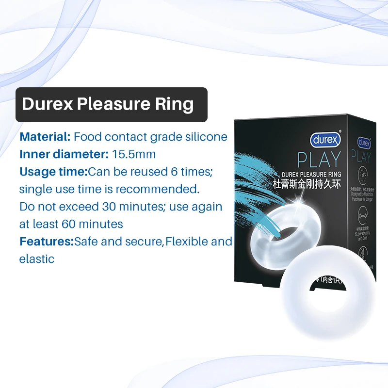 Вибратор Durex интимные игрушки для женщин удовольствие пениса кольцевой вибратор