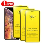 Защитное стекло 9D для iPhone 13, 12 Pro Max, Mini, 11, 8, 7, 6 Plus, X, XR, XS MAX, закаленное, 3-1 шт.