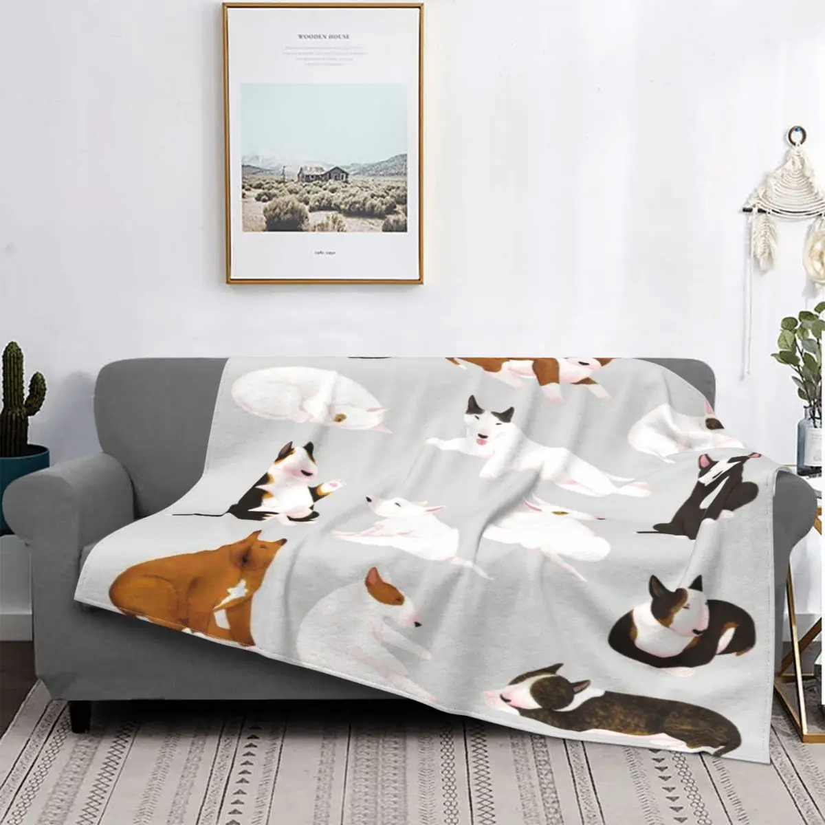 

Bullterrier 126 Blanket Bedspread Bed Plaid Bed Linen Beach Cover Hooded Blanket Bedspread 220X240
