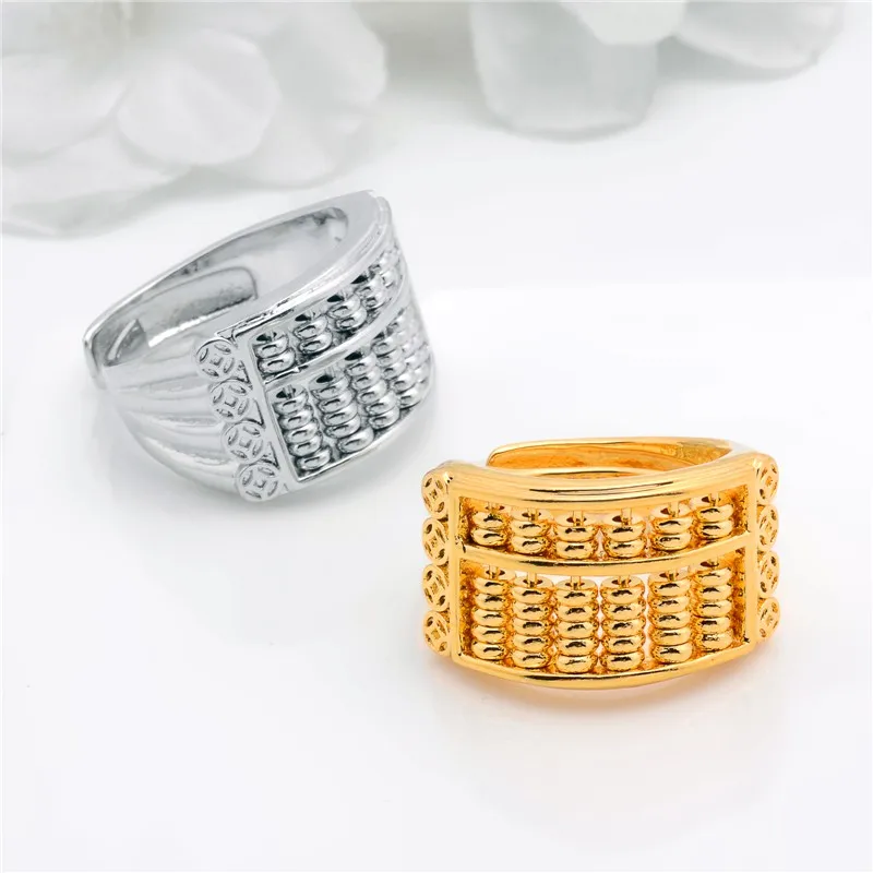 TIANRO движение Abacus бусины для мужчин кольца медь золотистого цвета отверстие