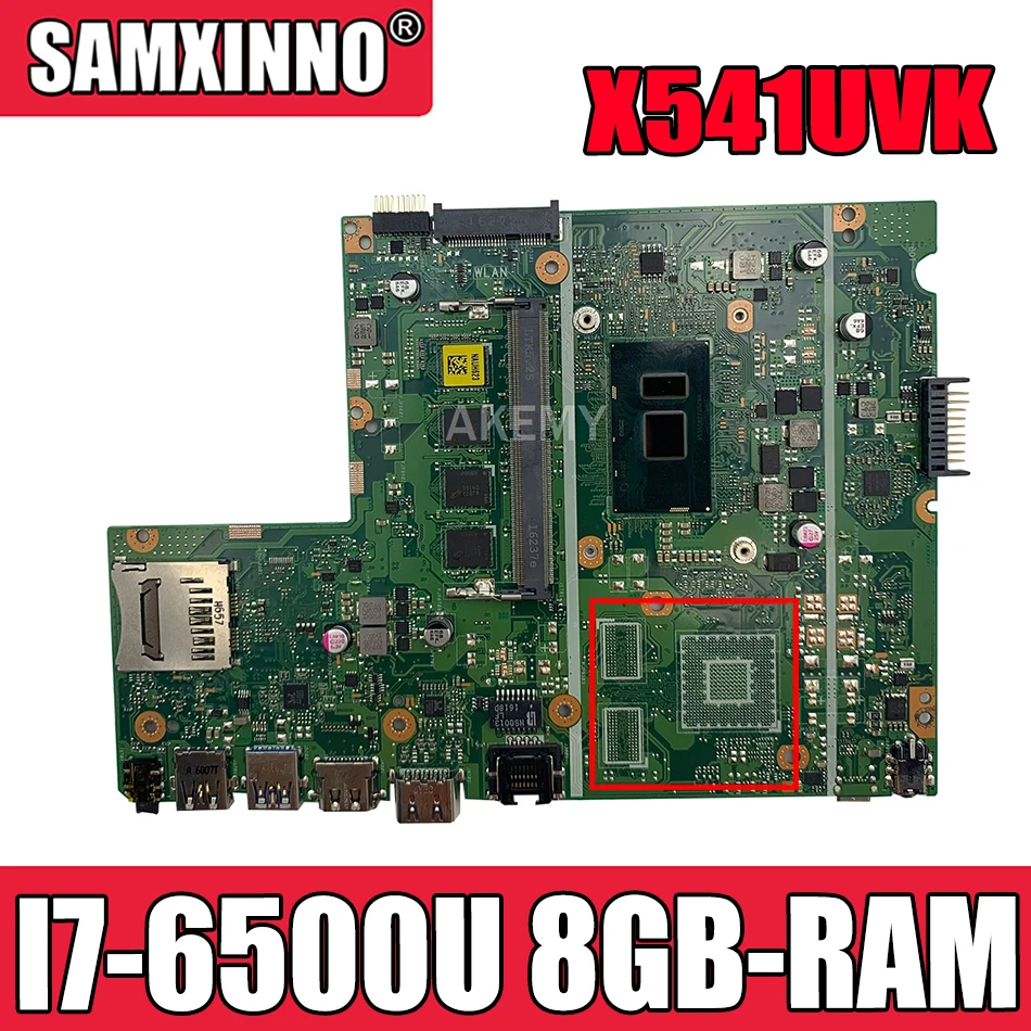 

Материнская плата для ноутбука For Asus X541U X541UVK X541UAK X541UA X541UV X541UJ тест материнской платы OK w/ I7-6500U CPU 8GB-RAM