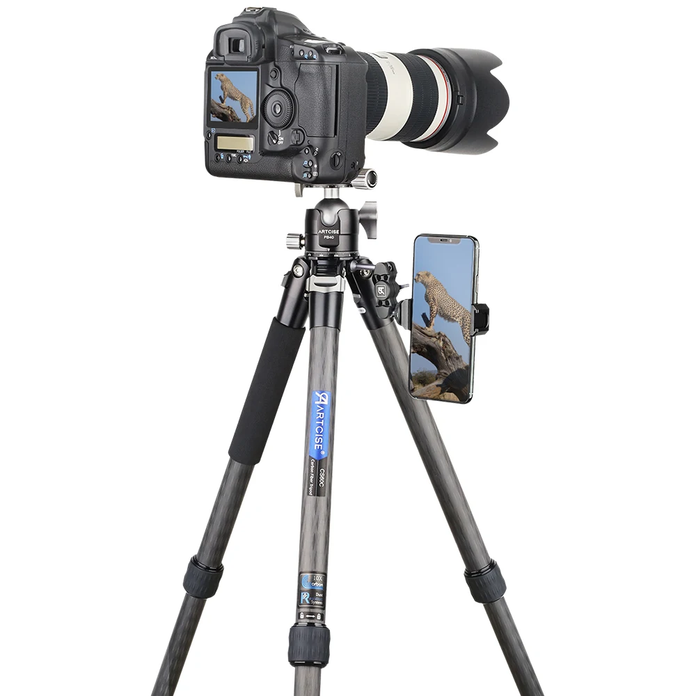 Профессиональный 10 слойный штатив CS60C из углеродного волокна для DSLR камеры