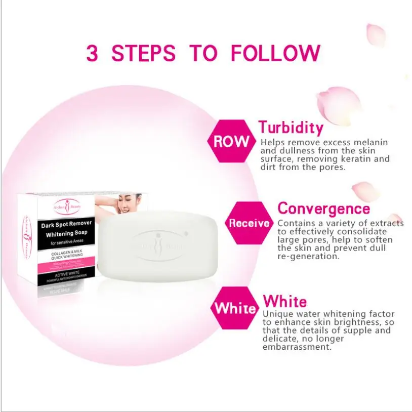

Free DHL EMS 50pcs Aichun Beauty Handmade Soap Collagen Milk Deep Cleansing Dark Spot Remover Whitening Soap