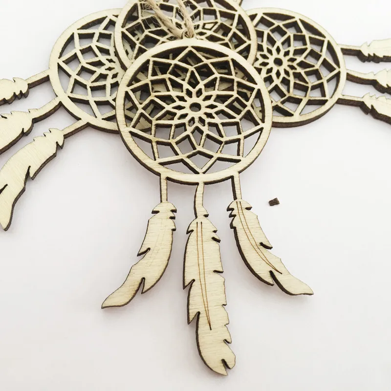 10 шт./компл. деревянный Ловец снов подвески кулон модная форма пера украшение для