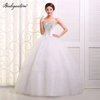 bealegantom 2022 stock cheap white applique sweetheart princess wedding dresses robe de mariage bridal gown