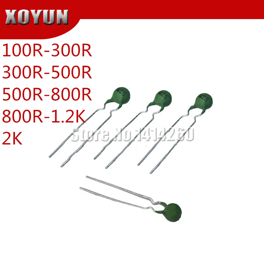 50 шт. цифровой термистор с положительным температурным режимом MZ5 100R 300R 500R 800R 1.2K