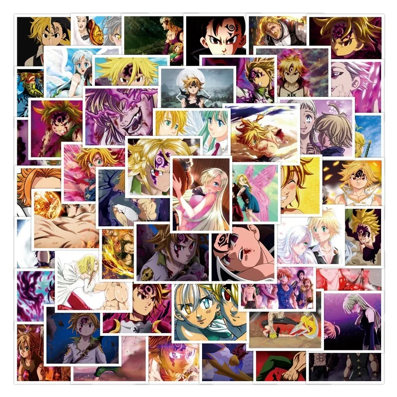 

10/50PCS Japan Anime Seven Deadly Sins Stickers Waterproof for DIY Guitar Laptop PS4 Skateboard Kids Classic Toys Stickers